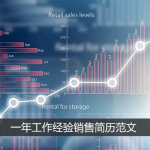 一年工作经验销售简历范文