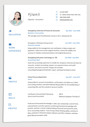 简约英语个人简历模板下载yw09