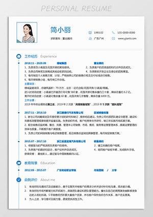 优秀置业顾问简历模板jl137