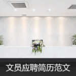 文员应聘简历范文