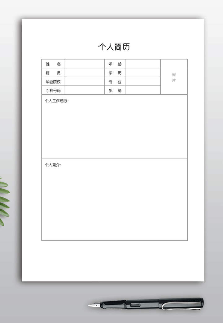 最简单的个人简历表电子版手机可填写sj15-版本1【图】