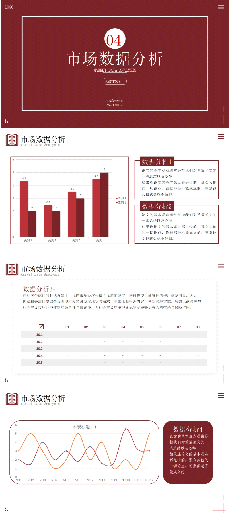 工商管理专业毕业论文答辩PPT模板下载dbppt01市场数据分析【图】